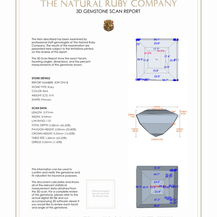 0.41 Ct. Ruby from Mozambique