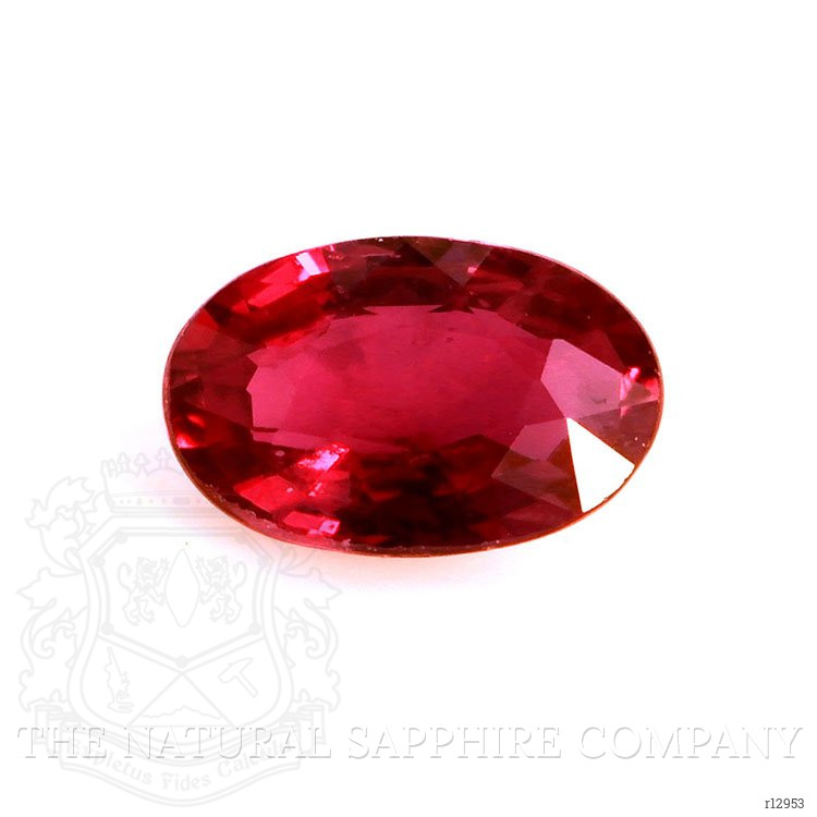 Antique Style Ruby Ring 0.47 Ct., 14K White Gold