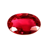 Antique Style Ruby Ring 0.38 Ct., 14K White Gold Combination Stone