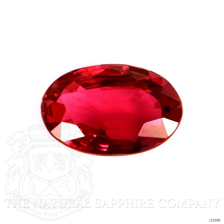 Antique Style Ruby Ring 0.38 Ct., 14K White Gold