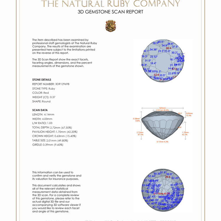 0.37 Ct. Ruby from Mozambique