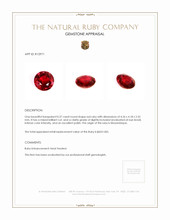 0.37 Ct. Ruby from Mozambique Appraisal
