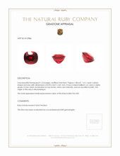 3.61 Ct. Ruby from Mozambique Appraisal