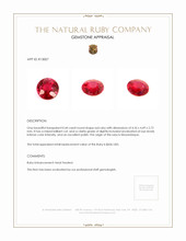 0.44 Ct. Ruby from Mozambique Appraisal