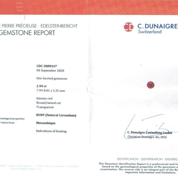 2.99 Ct. Ruby from Mozambique