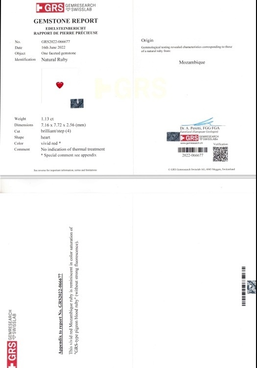 1.13 Ct. Ruby from Mozambique