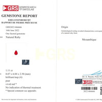 1.11 Ct. Ruby from Mozambique Scan Report