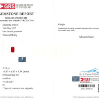 3.16 Ct. Ruby from Mozambique Scan Report