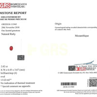 2.02 Ct. Ruby from Mozambique Scan Report