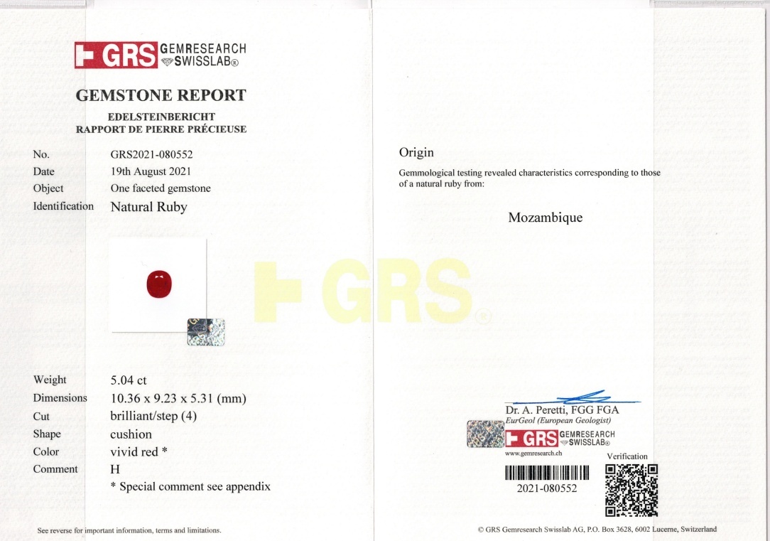 5.04 Ct. Ruby from Mozambique