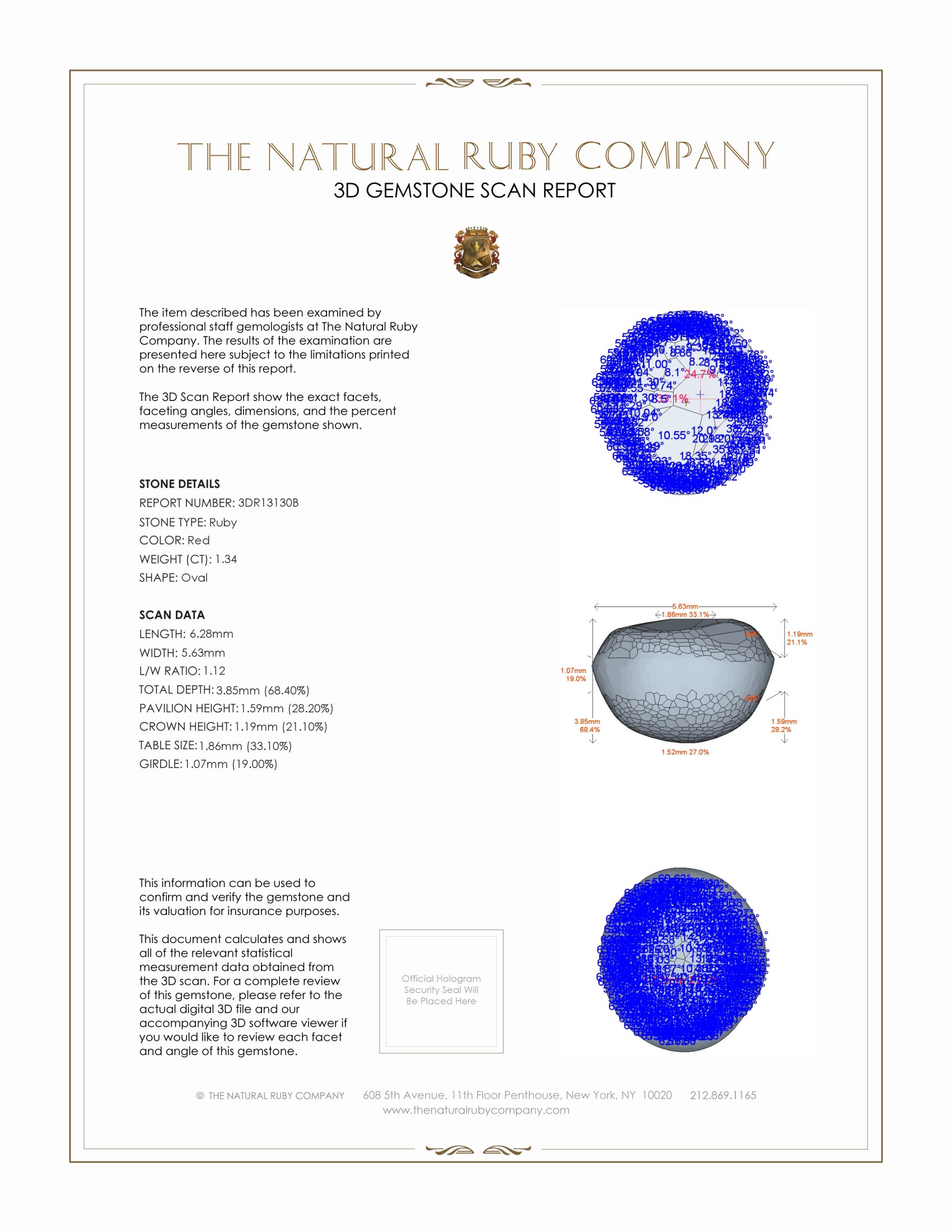 1.34 Ct. Star Ruby from Burma (Myanmar)
