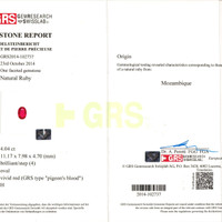 4.04 Ct. Ruby from Mozambique Scan Report
