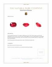 4.05 Ct. Ruby from Mozambique Appraisal