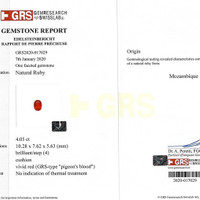 4.05 Ct. Ruby from Mozambique Scan Report