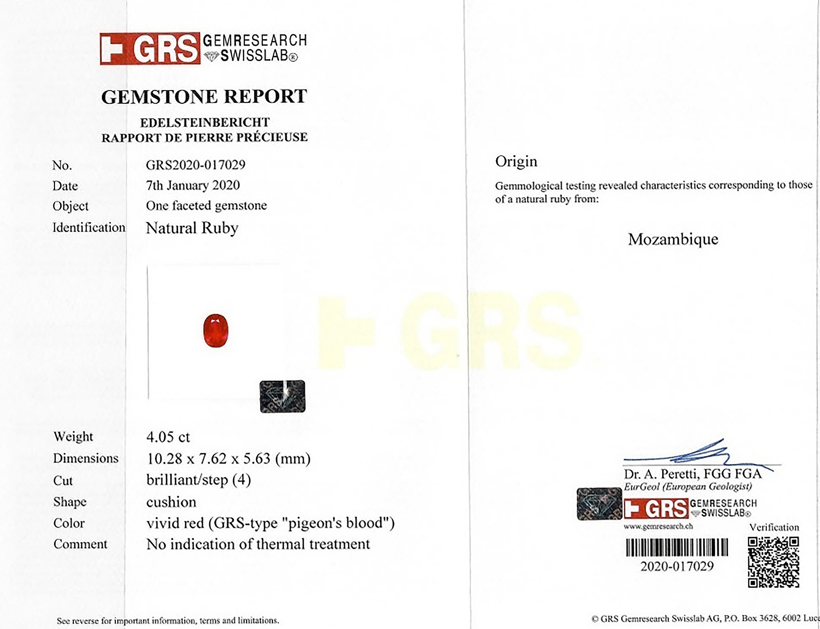 4.05 Ct. Ruby from Mozambique