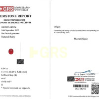 6.04 Ct. Ruby from Mozambique Scan Report