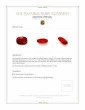 6.05 Ct. Ruby from Mozambique Appraisal