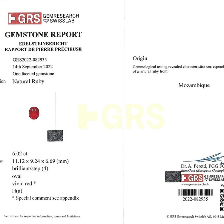 6.02 Ct. Ruby from Mozambique