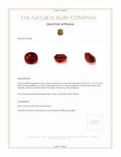 3.02 Ct. Ruby from Mozambique Appraisal