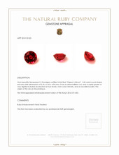 1.50 Ct. Ruby from Mozambique Appraisal
