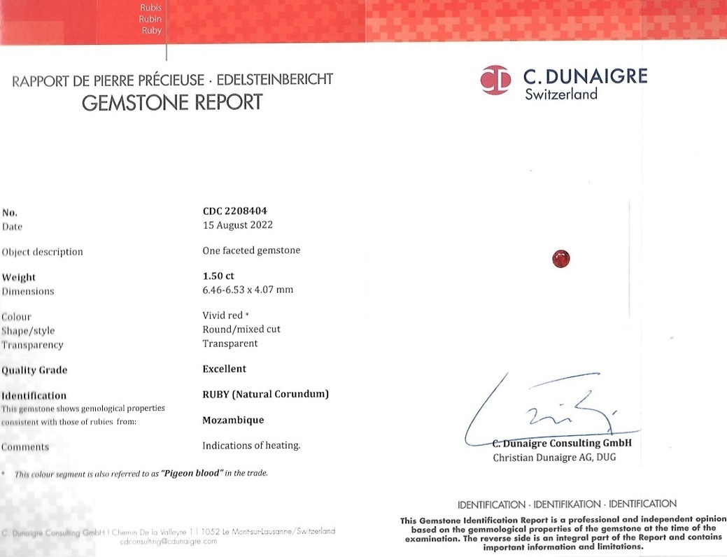 1.50 Ct. Ruby from Mozambique