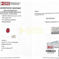 10.05 Ct. Ruby from Mozambique Scan Report