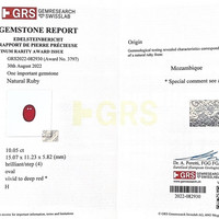 10.05 Ct. Ruby from Mozambique Scan Report