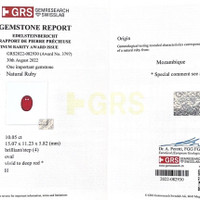 10.05 Ct. Ruby from Mozambique Scan Report