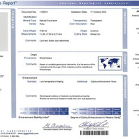 4.62 Ct. Ruby from Mozambique Scan Report