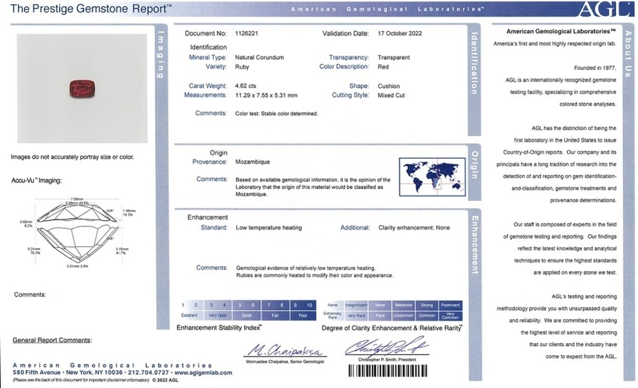 4.62 Ct. Ruby from Mozambique