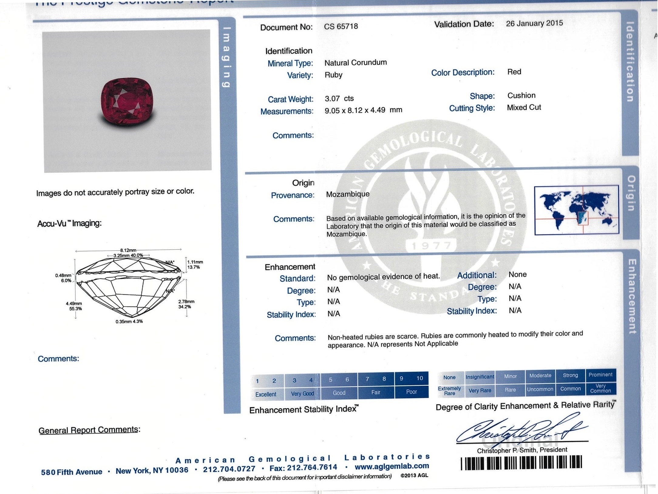 3.07 Ct. Ruby from Mozambique