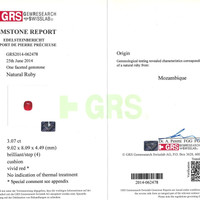 3.07 Ct. Ruby from Mozambique Scan Report