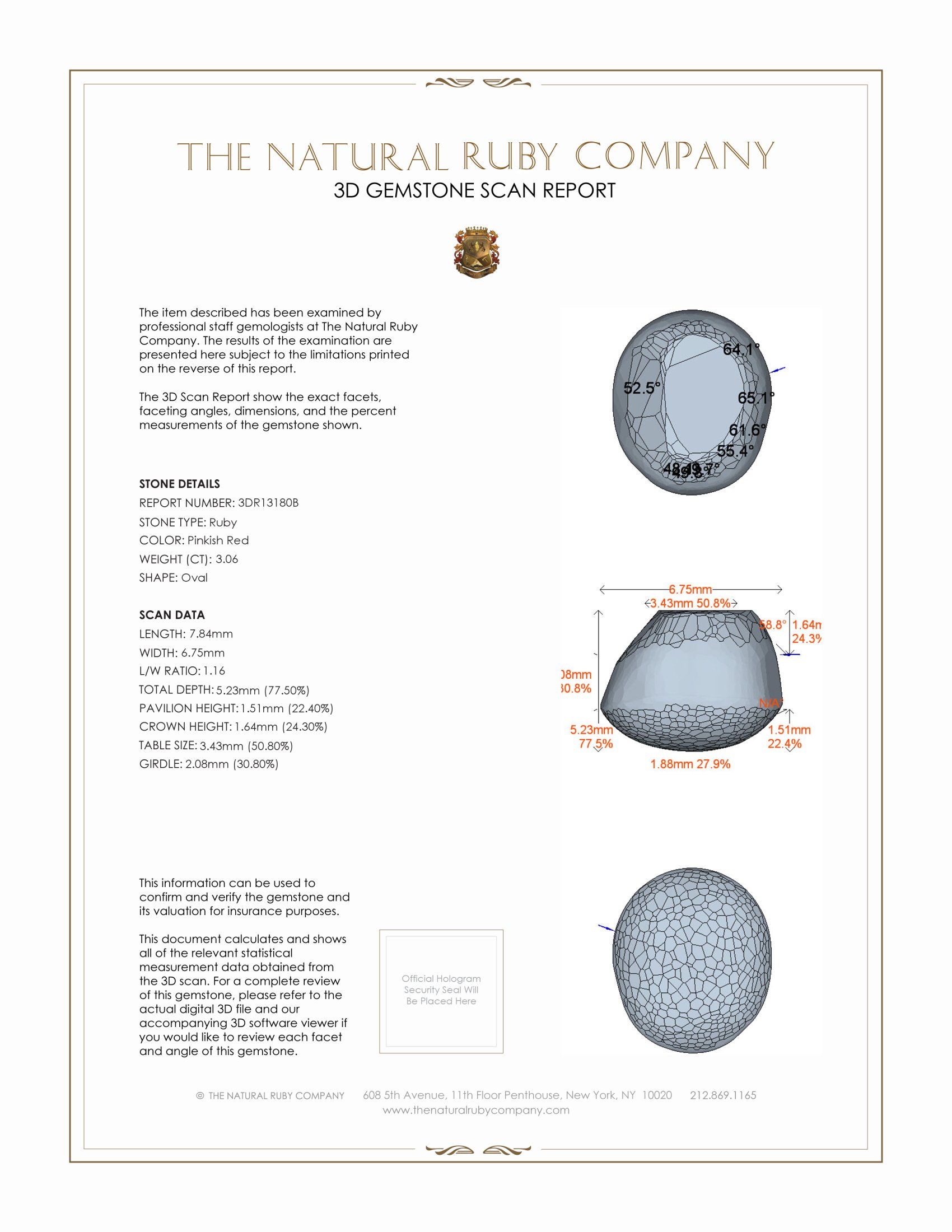 3.06 Ct. Star Ruby from Burma (Myanmar)