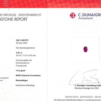 3.01 Ct. Ruby from Mozambique Scan Report