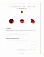1.41 Ct. Ruby from Mozambique Appraisal