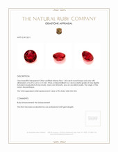 1.60 Ct. Ruby from Mozambique Appraisal