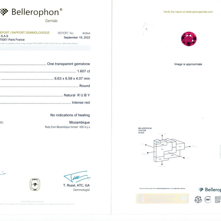 1.60 Ct. Ruby from Mozambique