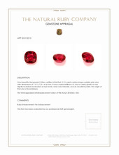 2.13 Ct. Ruby from Mozambique Appraisal
