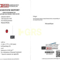 4.09 Ct. Ruby from Mozambique Scan Report
