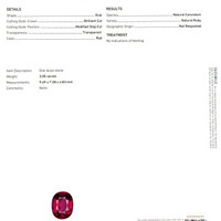 3.05 Ct. Ruby from Mozambique Scan Report