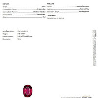 3.05 Ct. Ruby from Mozambique Scan Report