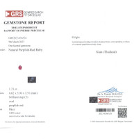 1.21 Ct. Ruby from Thailand (Siam) Scan Report