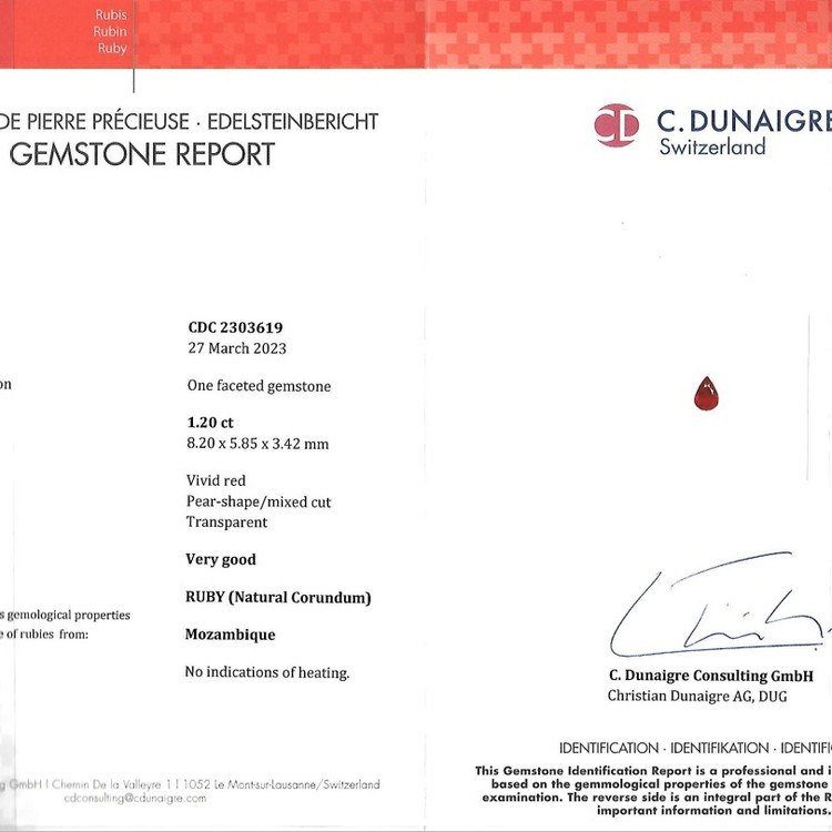 1.20 Ct. Ruby from Mozambique