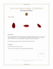 1.08 Ct. Ruby from Mozambique Appraisal