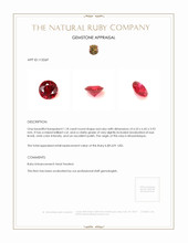 1.18 Ct. Ruby from Mozambique Appraisal