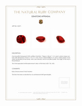 3.15 Ct. Ruby from Mozambique Appraisal