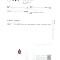 1.10 Ct. Purplish Red Ruby from Thailand Scan Report