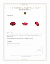 1.50 Ct. Ruby from Thailand (Siam) Appraisal