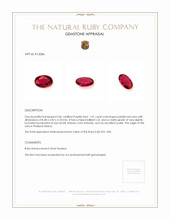 1.41 Ct. Ruby from Thailand Appraisal