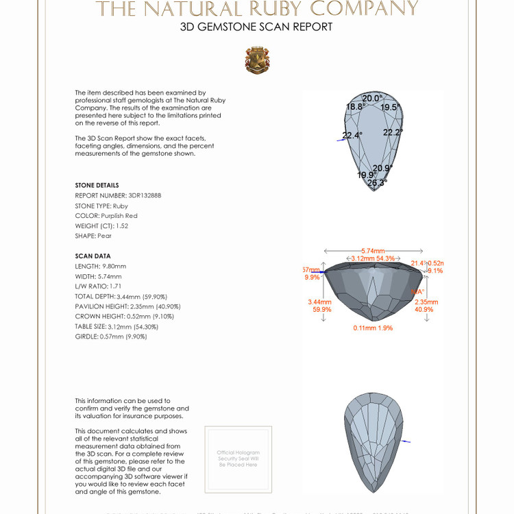 1.52 Ct. Ruby from Thailand